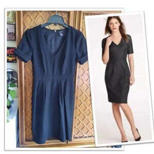 J. Crew Super 120's Memo Wool Dress - Black, Size 00